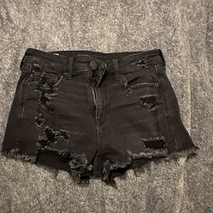 American Eagle Black Jean Shorts size 4
